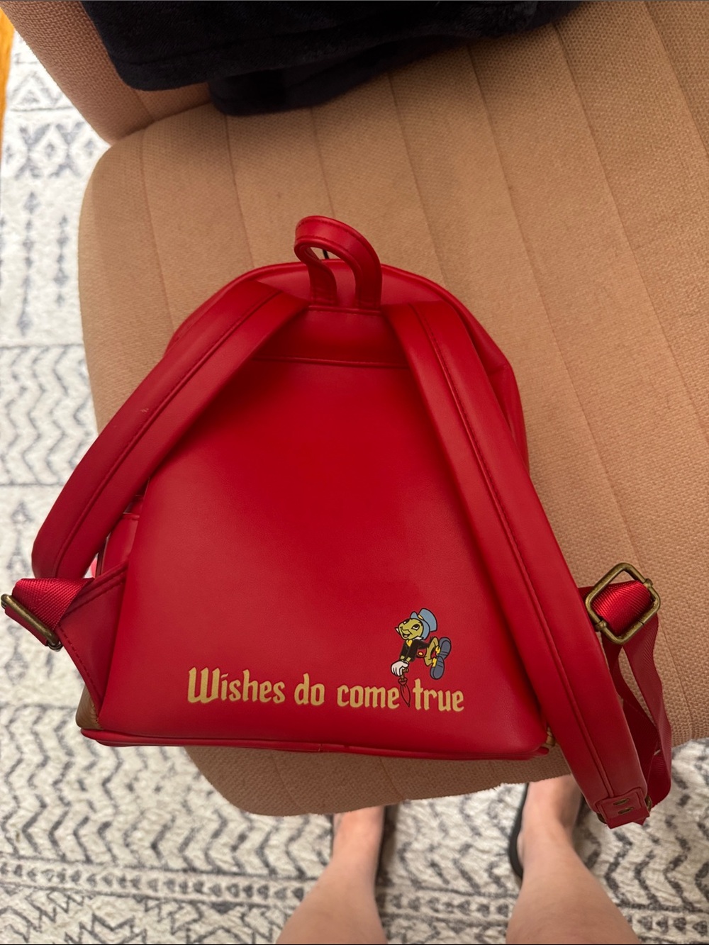 Loungefly Pinocchio Backpack and Wallet Set - Picture 4 of 7